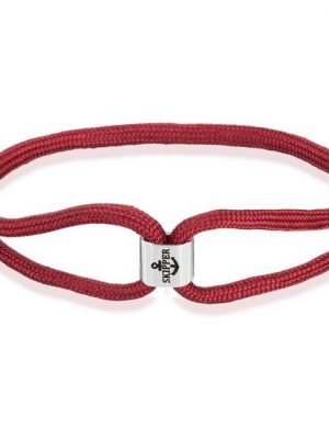 Skipper Armband "Skipper Armband Surferband Segelknoten maritimes Armband mit Logo Bordeaux 8463"