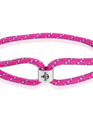 Skipper Armband "Skipper Armband Surferband Segelknoten maritimes Armband mit Logo Pink Blau 8471"