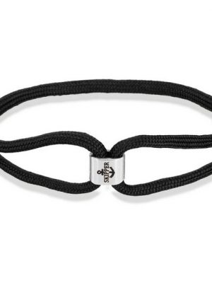 Skipper Armband "Skipper Armband Surferband Segelknoten maritimes Armband mit Logo Schwarz 8460"