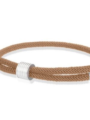 Skipper Armband "Skipper Armband Surferband maritimes Armband Nylon mit Zugverschluss Beige 8451"