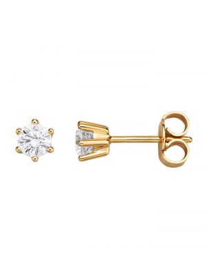 Solitär-Ohrstecker mit lupenreinen Brillanten Diemer Gelbgold