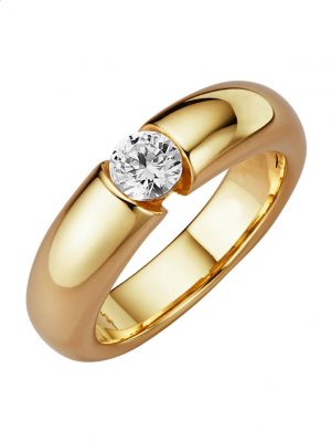 Solitärring in Gelbgold 750 Diemer Gelbgold