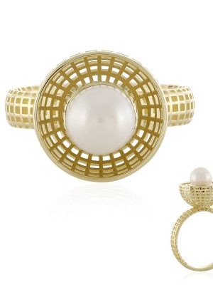 Süßwasserzuchtperlen-Goldring (Ornaments by de Melo)