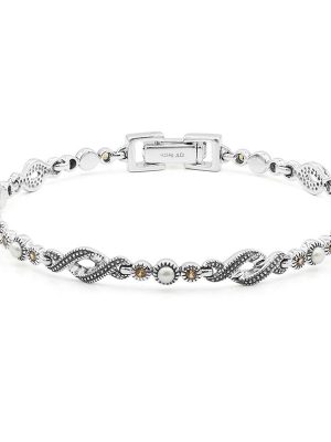 Süßwasserzuchtperlen-Silberarmband
