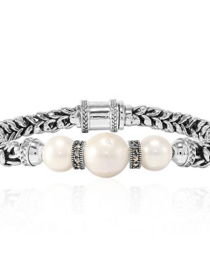 Süßwasserzuchtperlen-Silberarmband (Nan Collection)
