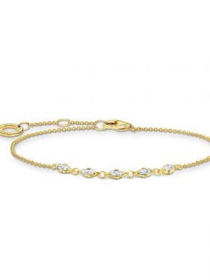 THOMAS SABO Armband "A2024-414-14 Armband Vintage Weiße Steine Vergoldet"