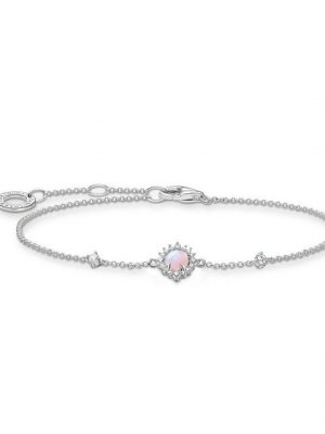 THOMAS SABO Armband "Thomas Sabo A2023-166-7 Armband Vintage Opal-Imitation Rosa Silber"