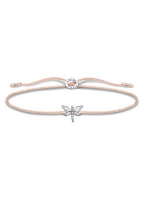 THOMAS SABO Perlenarmband "Thomas Sabo Armband LS118-401-19-L20V Silber, rosa Libelle"