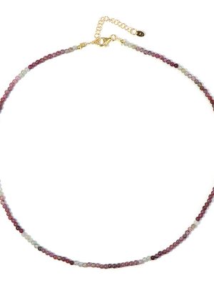 Tansania-Rubin-Silberhalskette