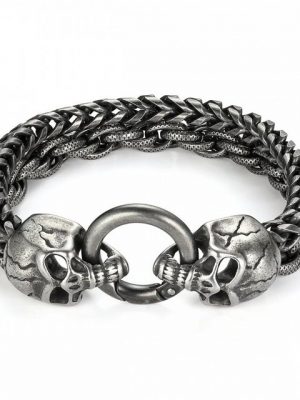 Tribal Spirit Steel Armband "Herrenarmband Skulls"