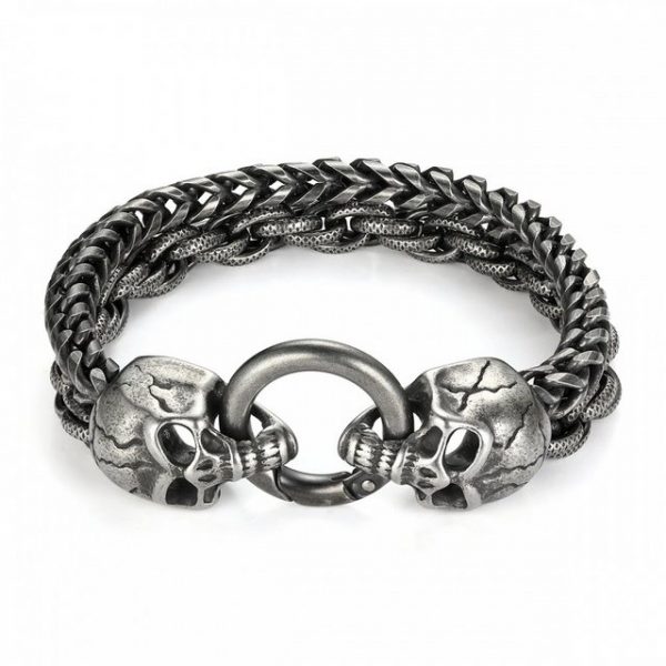 Tribal Spirit Steel Armband "Herrenarmband Skulls"