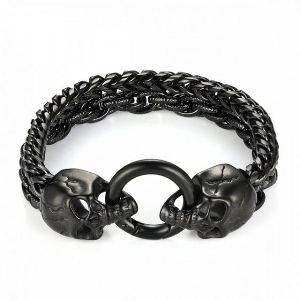 Tribal Spirit Steel Armband "Herrenarmband Skulls"