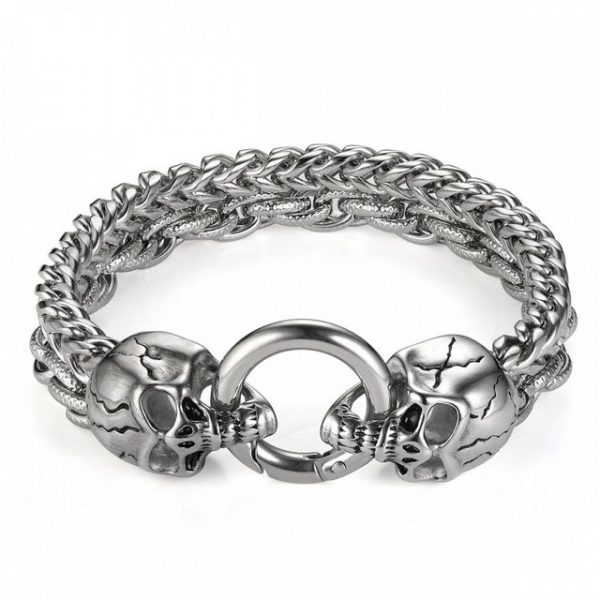 Tribal Spirit Steel Armband "Herrenarmband Skulls"