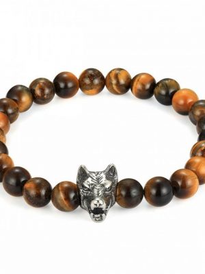 Tribal Spirit Steel Armband "Herrenarmband Wolf"