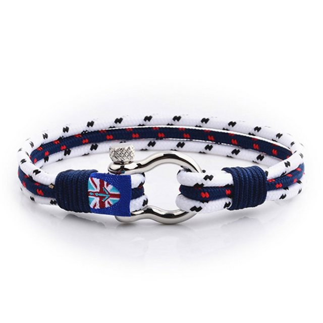 UNIQAL.de Armband "Maritime Armband aus Segeltau "IRVETTE" nautics, Schäckel verschluss" (Edelstahl, Segeltau, Casual nautics style, handgefertigt) UNIQAL.de Armband "Maritime Armband aus Segeltau "IRVETTE" nautics, Schäckel verschluss" (Edelstahl, Segeltau, Casual nautics style, handgefertigt)