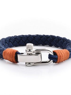 UNIQAL.de Armband "Maritime Armband aus Segeltau "TAUWERK" nautics, Schäckel verschluss" (Edelstahl, Segeltau, Casual Style, handgefertigt)