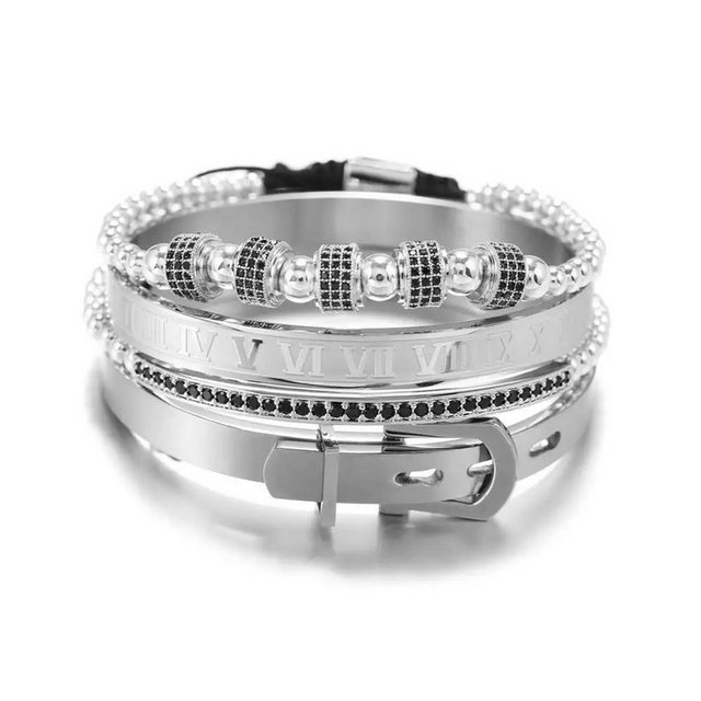 UNIQAL.de Edelstahlarmband Set "Edelstahlarmband SET Herren "ROYAL IMPERIAL" vergoldet - 4-Armbänder" (Edelstahl, Casual Style, handgefertigt) UNIQAL.de Edelstahlarmband Set "Edelstahlarmband SET Herren "ROYAL IMPERIAL" vergoldet - 4-Armbänder" (Edelstahl, Casual Style, handgefertigt)