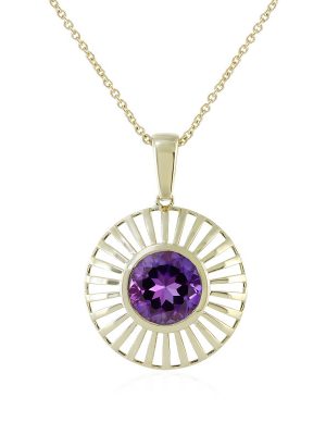 Uruguay-Amethyst-Goldhalskette (Ornaments by de Melo)