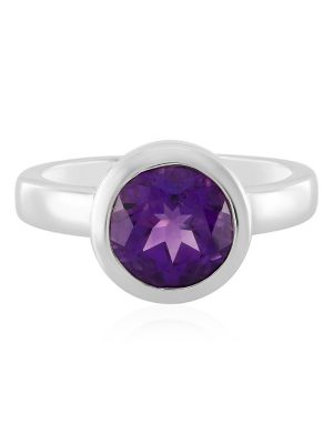 Uruguay-Amethyst-Silberring (MONOSONO COLLECTION)