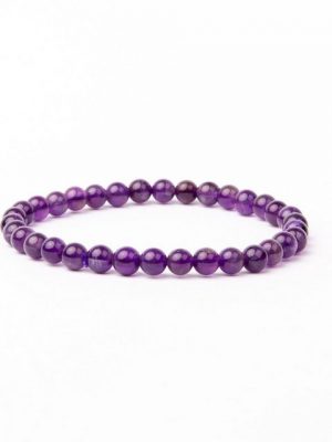 Vascavi Armband "Amethyst Edelstein", Made in Germany, Naturstein, Chakrastein, 6 mm oder 8 mm