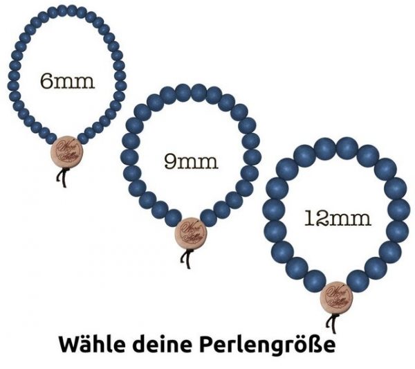 WOOD FELLAS Armband "WOOD FELLAS Arm-Schmuck stylisches Armband mit Holz-Perlen Deluxe Pearl Bracelet Holzanhänger Blau"