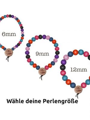 WOOD FELLAS Armband "WOOD FELLAS Perlen-Armband modischer Holz-Schmuck Mode-Schmuck Deluxe Pearl Bracelet Bunt"