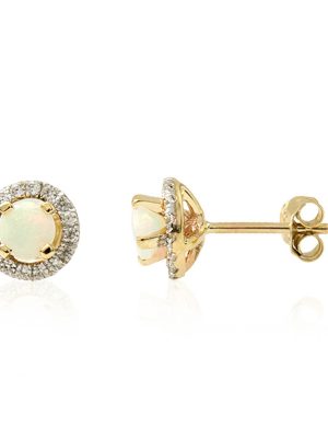 Welo-Opal-Goldohrringe