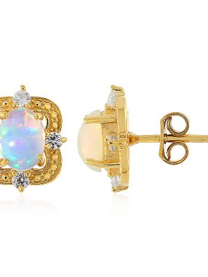Welo-Opal-Silberohrringe