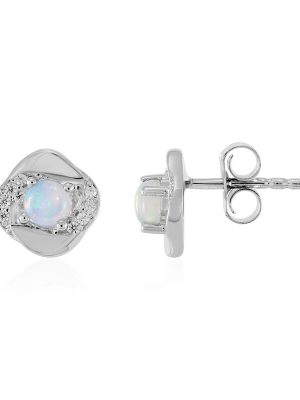 Welo-Opal-Silberohrringe