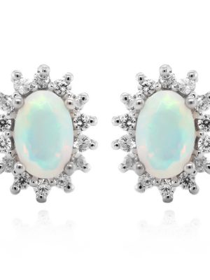 Welo-Opal-Silberohrringe