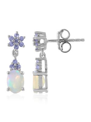 Welo-Opal-Silberohrringe
