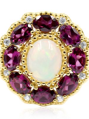 Welo-Opal-Silberring (Dallas Prince Designs)