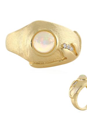 Welo-Opal-Silberring (MONOSONO COLLECTION)