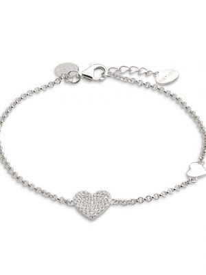 XENOX Armband "XS2783 Armband Damen Love Story Herz Zirkonia Sterling-Silber"
