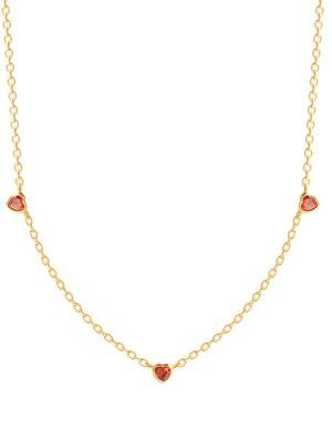 XENOX Halskette - XS91340G 925 Silber vergoldet, Zirkonia gold