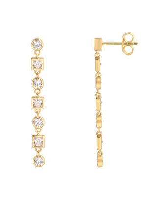 XENOX Ohrringe - XS91381G 925 Silber vergoldet, Zirkonia gold