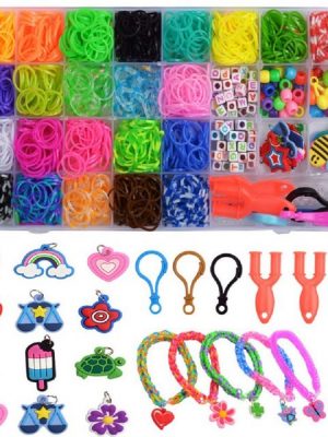 autolock Armband Set "Loom Bänder Set Kinder,Premium-Gummiband Halskette Armband Making Kit, DIY Band Schmuck für Kinder, Spielzeug für 5, 6, 7, 8, 9 Jahre alte Kinder Jungen und Mädchen, Geschenk-Box, spezielles Zubehör, verbessern Sie Ihre Fähigkeiten"