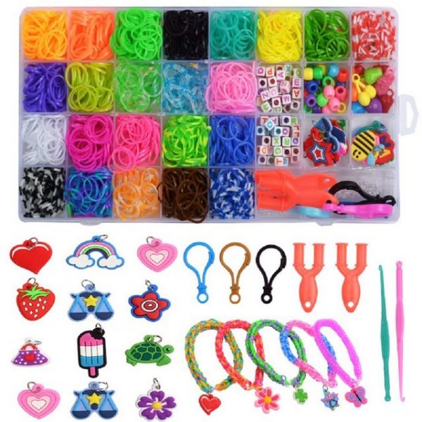 autolock Armband Set "Loom Bänder Set Kinder,Premium-Gummiband Halskette Armband Making Kit, DIY Band Schmuck für Kinder, Spielzeug für 5, 6, 7, 8, 9 Jahre alte Kinder Jungen und Mädchen, Geschenk-Box, spezielles Zubehör, verbessern Sie Ihre Fähigkeiten"