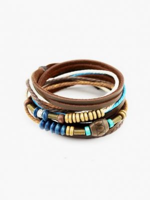 axy Lederarmband "axy Wickelarmband Herren Lederarmband", ECHT Leder Armband Leather Bracelet!Surferarmband Schmuck