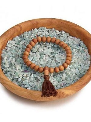 bodhi Perlenarmband "Mala Armband aus Holz mit Sandelholz-Duft, mit brauner Quaste"