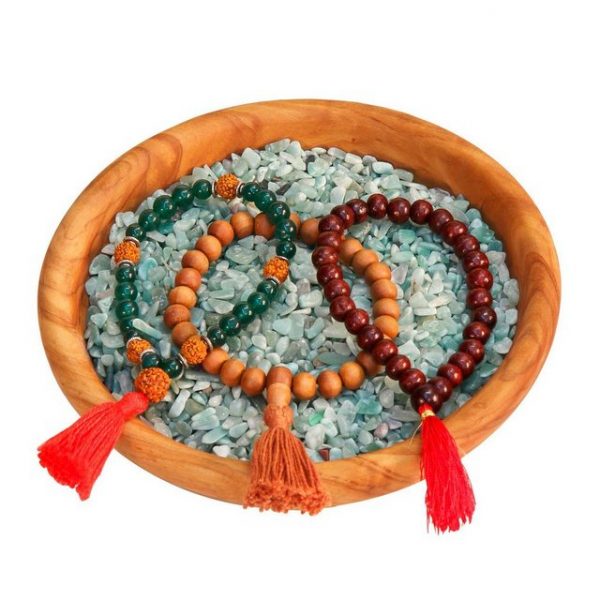 bodhi Perlenarmband "Mala Armband aus Rosenholz"