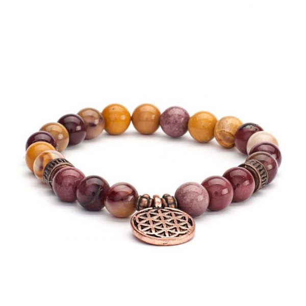 bodhi Perlenarmband "Mala Armband mit Dotterstein, Modeschmuck"