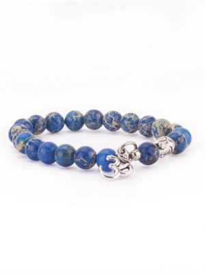 bodhi Perlenarmband "Mala Armband mit blauem Jaspis, Modeschmuck"