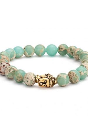 bodhi Perlenarmband "Mala Armband mit pastellfarbenem Serpentin, Modeschmuck"