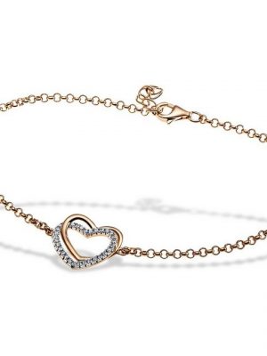 goldmaid Armband, Herz 925/- Sterlingsilber 30 Zirkonia