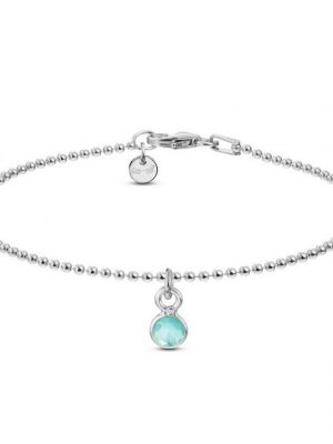 iz-el Armband "Armband FARBSTEINCHEN ◦ silberne Armkette", 925 Sterling Silber