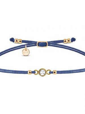 iz-el Armband "Armband Gold Bergkristall - GLÜCKSBRINGER Marine", 925 Sterling Silber