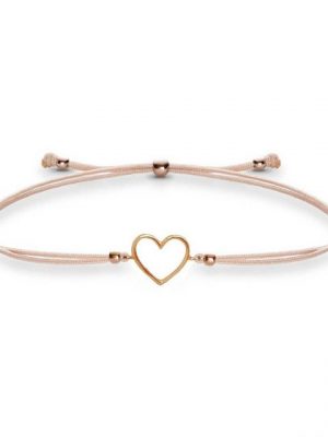 iz-el Armband "Armband Gold Herz - Herzchen Band", 925 Sterling Silber