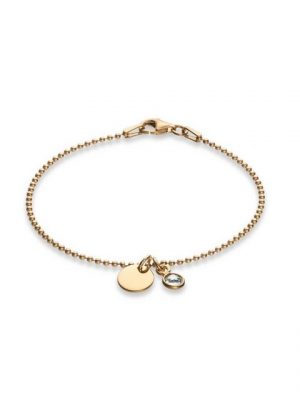 iz-el Armband "Armband Gold Plättchen Farbstein - KUGELARMBAND", 925 Sterling Silber