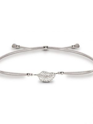 iz-el Armband "Armband Silber FEDER - Makramee", 925 Sterling Silber